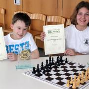 Jugendlandesmeister 2014: Clemens Linhart (U10m) und Viktoria Lauda (U12w)