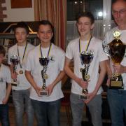 Schülerliga Siegerteam: Clemens Linhart, Marcus Hiebner, Felix Linhart, Simon Kühnert