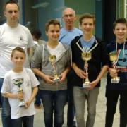 Weinviertler Minimeisterschaft 2014: die erfolgreichsten Wolkersdorfer - Julian Wolf, Felix Linhart, Simon Kühnert, Marcus Hiebner 